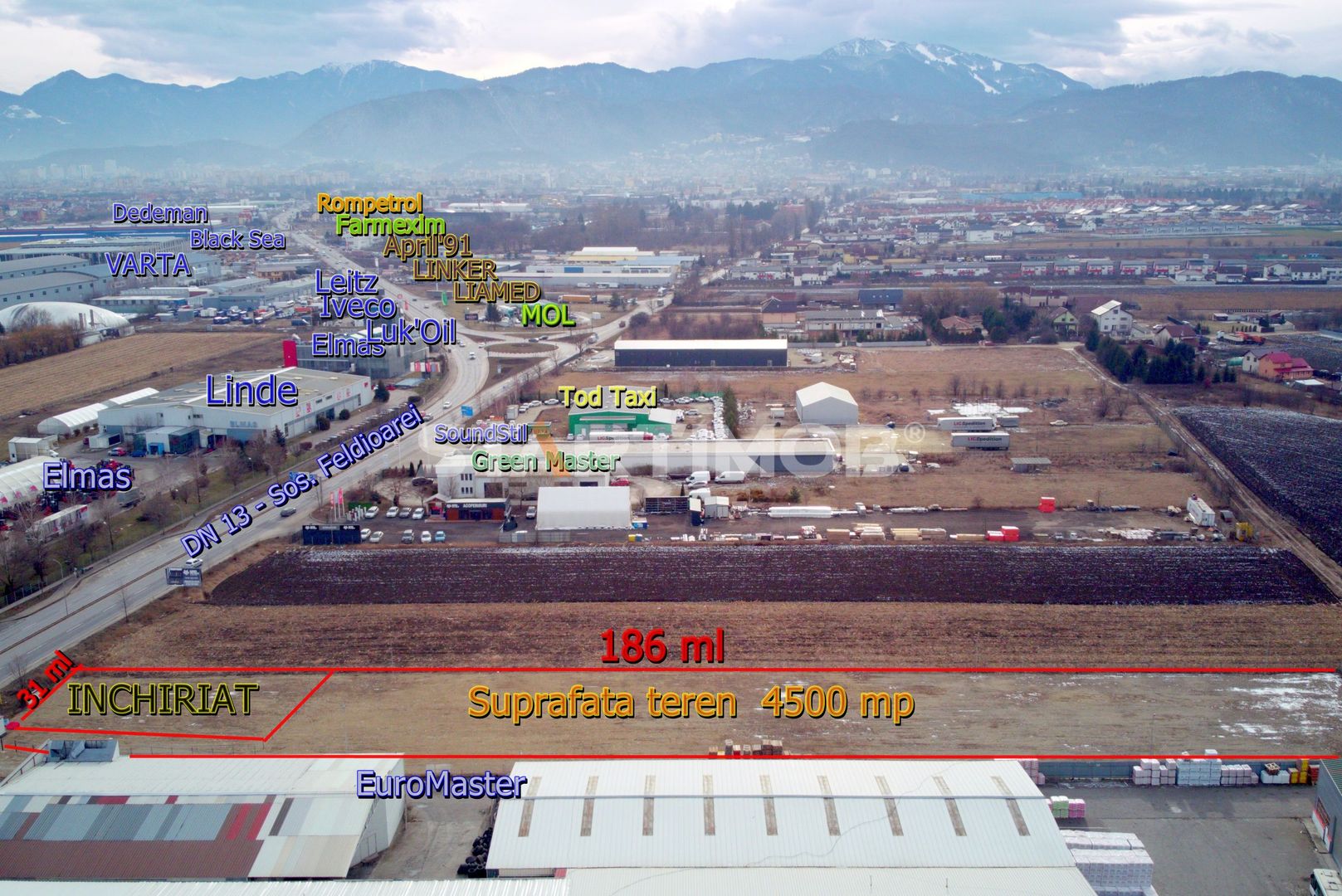 Teren intravilan DN 13 pretabil activitati comerciale